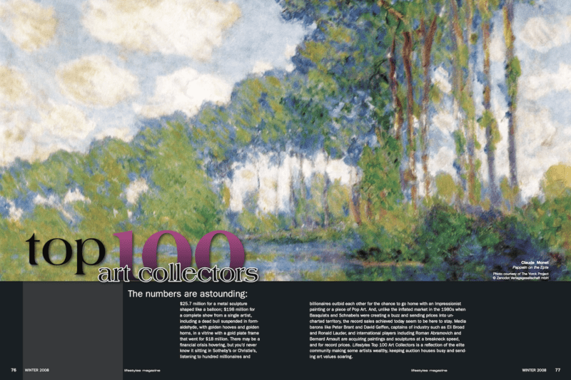 The Top 100 Art Collectors Lifestyles Magazine